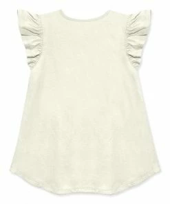 Flash Sale 👍 Millie Loves Lily Cream & Orange 'Trick Or Treat' 🎃 Halloween Angel-Sleeve Hi-Low Top - 👧 Girls For Kids ❤️ -Little Millie-shop zu107159281 alt 2 tm1659543286