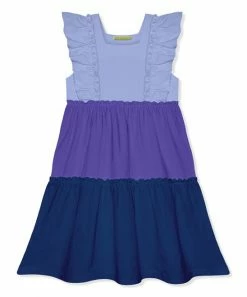 Best reviews of 😉 Simply Millie By Millie Loves Lily Periwinkle & Blue Iris Ruffle Tiered Square Neck A-Line 👗 Dress - Infant, Toddler & 👧 Girls For Kids 😀