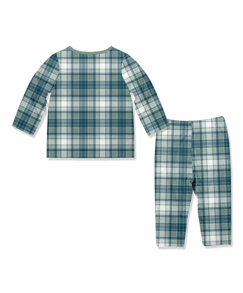 Cheapest π Little Millie Green & White Plaid Long-Sleeve Top & Straight-Leg Pants - Infant For Baby & Maternity π 3 Cheapest π Little Millie Green & White Plaid Long-Sleeve Top & Straight-Leg Pants - Infant For Baby & Maternity π - Image 3