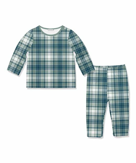 Cheapest π Little Millie Green & White Plaid Long-Sleeve Top & Straight-Leg Pants - Infant For Baby & Maternity π 1 Cheapest π Little Millie Green & White Plaid Long-Sleeve Top & Straight-Leg Pants - Infant For Baby & Maternity π