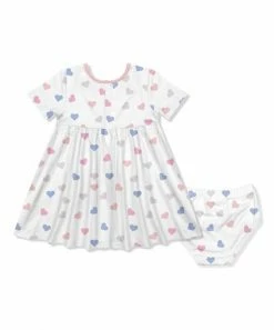 Discount π Little Millie White & Pink Hearts Short-Sleeve A-Line π Dress & Diaper Cover - Infant & Toddler For Kids π 5 Discount π Little Millie White & Pink Hearts Short-Sleeve A-Line π Dress & Diaper Cover - Infant & Toddler For Kids π -Little Millie-shop zu107500310 alt 2 tm1660240698