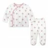 Promo ⌛ Little Millie White & Pink Stars Button-Snap Top & Footie Pants - Infant For Baby & Maternity ✨
