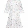 Cheapest 👍 Little Millie White & Pink Hearts Ruffle-Hem Robe - 👩 Women 🔥