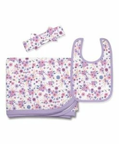 Wholesale 💯 Little Millie White & Lilac Meadow Flower Bow Soft Headband Set For Baby & Maternity 🛒