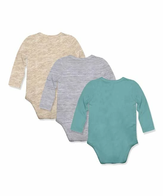 Brand new π Little Millie Heather Gray Henley Bodysuit Set - Infant For Baby & Maternity π 4 Brand new π Little Millie Heather Gray Henley Bodysuit Set - Infant For Baby & Maternity π - Image 4