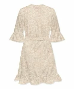 Promo ⭐ Little Millie Oatmeal Heather Waffle-Knit Ruffle-Hem Robe - 👩 Women 🔔 -Little Millie-shop zu107500449 alt 2 tm1660240792