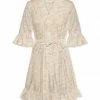 Promo ⭐ Little Millie Oatmeal Heather Waffle-Knit Ruffle-Hem Robe - 👩 Women 🔔