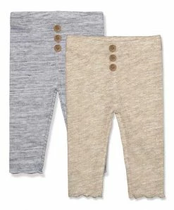 Best deal 👍 Little Millie Oatmeal Heather & Gray Button-Front Leggings Set - Infant & Toddler For Kids 🔔