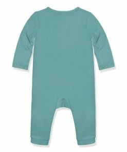 Best Sale 😉 Little Millie Nile Blue Button-Front Long-Sleeve Playsuit - Infant For Baby & Maternity 💯 -Little Millie-shop zu107500491 alt 2 tm1660240792