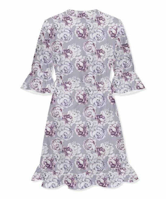 Cheapest π― Little Millie Dusty Purple Rose Ruffle-Hem Robe - π© Women β¨ 3 Cheapest π― Little Millie Dusty Purple Rose Ruffle-Hem Robe - π© Women β¨ - Image 3