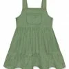 Cheapest 🎉 Little Millie Green Loden Frost Waffle-Knit A-Line 👗 Dress - Infant & Toddler For Kids ✔️
