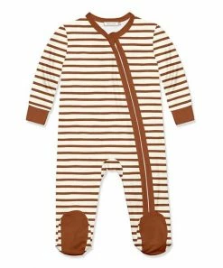 Coupon 💯 Little Millie Dark Baked Clay Stripe Footie - Infant For Baby & Maternity 😍