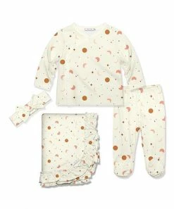 Best deal 😍 Little Millie Light Cream & Coral Moon Star Long-Sleeve Top Set - Infant For Baby & Maternity 🧨