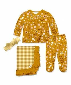 Best Pirce 😍 Little Millie Yellow & White Buttercup Floral Long-Sleeve Top Set - Infant For Baby & Maternity ❤️