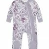 Buy 🔥 Little Millie Lavender & Purple Rose Ruffle-Accent Footie - Infant For Baby & Maternity 👍