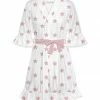 Outlet ⭐ Little Millie White & Pink Stars Ruffle-Hem Robe - 👩 Women 👏