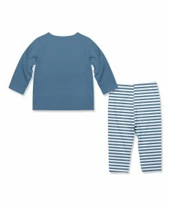 Best deal 🛒 Little Millie Dusty Blue & White Airplane Long-Sleeve Top & Straight-Leg Pants - Infant For Baby & Maternity ⌛ -Little Millie-shop zu107507089 alt 2 tm1660237926