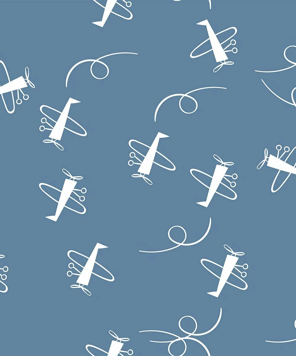 Best Pirce π Little Millie Dusty Blue & White Airplane Knotted Gown & Knot-Tie Beanie - Infant For Baby & Maternity π― 2 Best Pirce π Little Millie Dusty Blue & White Airplane Knotted Gown & Knot-Tie Beanie - Infant For Baby & Maternity π― - Image 2