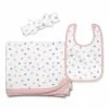 Flash Sale 🌟 Little Millie White & Pink Hearts Bow Soft Headband Set For Baby & Maternity 🎁