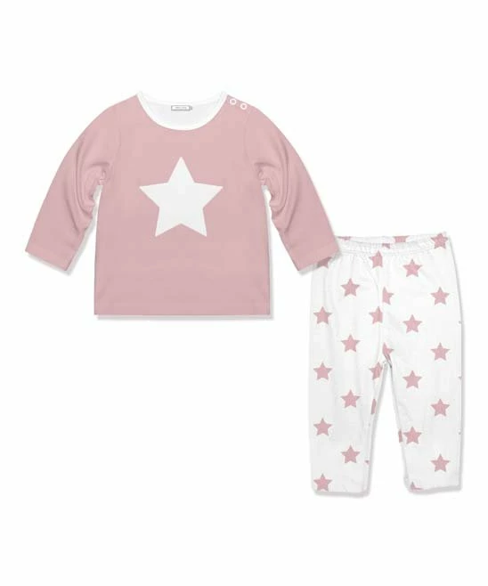 Promo βοΈ Little Millie Pink & White Stars Long-Sleeve Top & Straight-Leg Pants - Infant & Toddler For Kids π 1 Promo βοΈ Little Millie Pink & White Stars Long-Sleeve Top & Straight-Leg Pants - Infant & Toddler For Kids π