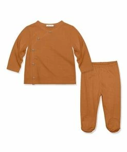 Best Pirce 🛒 Little Millie Rust Waffle-Knit Long-Sleeve Top & Pants - Infant For Baby & Maternity 👍