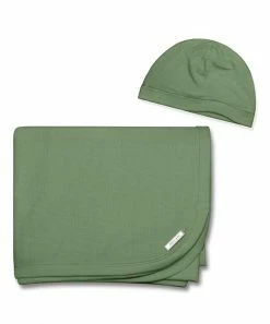 Wholesale 🤩 Little Millie Green Loden Frost Waffle-Knit Blanket & Beanie - Newborn For Baby & Maternity ⌛