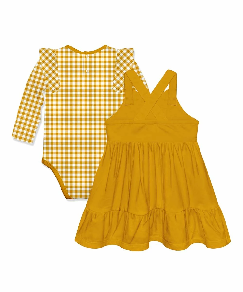 Flash Sale β¨ Little Millie Yellow Gingham Bodysuit & A-Line π Dress - Infant & Toddler For Kids β 2 Flash Sale β¨ Little Millie Yellow Gingham Bodysuit & A-Line π Dress - Infant & Toddler For Kids β - Image 2