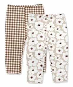 Cheapest 😀 Little Millie Brown & White Flower Leggings Set - Infant & Toddler For Kids 👏