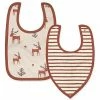 Buy ✔️ Little Millie Tan & Brown Woodland Reindeer Button-Snap Bib Set For Baby & Maternity ✨