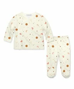 Discount 💯 Little Millie Cream Moons Stars Long-Sleeve Top & Pants - Infant For Baby & Maternity 🔔
