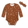 Cheapest ✨ Little Millie Baked Clay Snail Leaves Bodysuit & Bow-Accent Headband - Infant For Baby & Maternity ⭐