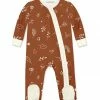 Best Sale 😉 Little Millie Dark Baked Clay Snails & Leaves Footie - Infant For Baby & Maternity 🎁
