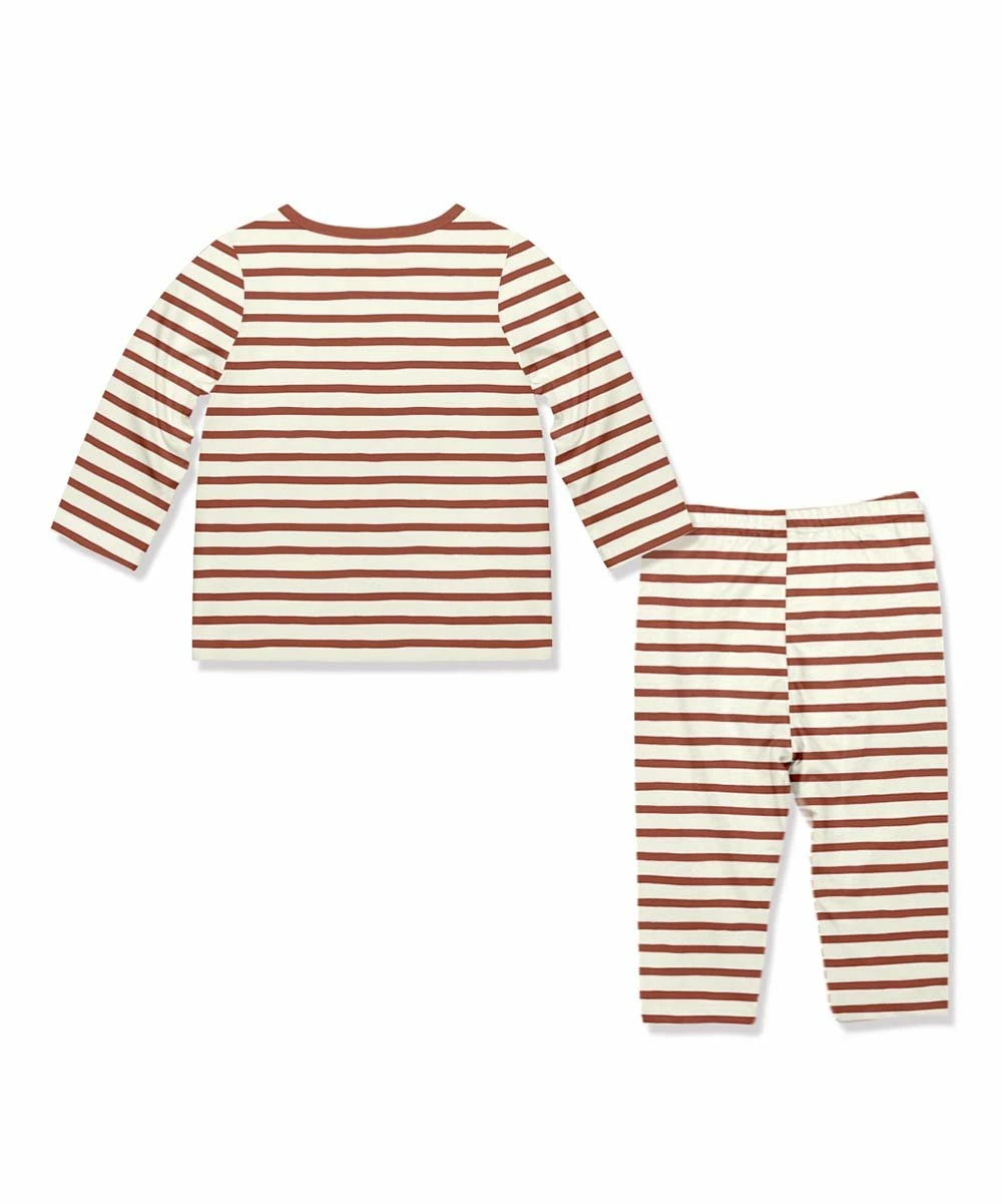 Best reviews of π Little Millie Dark Baked Clay Stripe Long-Sleeve Top & Pants - Infant & Toddler For Kids π 2 Best reviews of π Little Millie Dark Baked Clay Stripe Long-Sleeve Top & Pants - Infant & Toddler For Kids π - Image 2