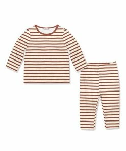 Best reviews of 😀 Little Millie Dark Baked Clay Stripe Long-Sleeve Top & Pants - Infant & Toddler For Kids 🌟