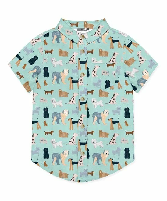 Coupon ๐ Millie & Maxx Mint ๐ฆฎ Dogs Short-Sleeve Button-Up - Toddler & Boys For Kids ๐ 1 Coupon ๐ Millie & Maxx Mint ๐ฆฎ Dogs Short-Sleeve Button-Up - Toddler & Boys For Kids ๐