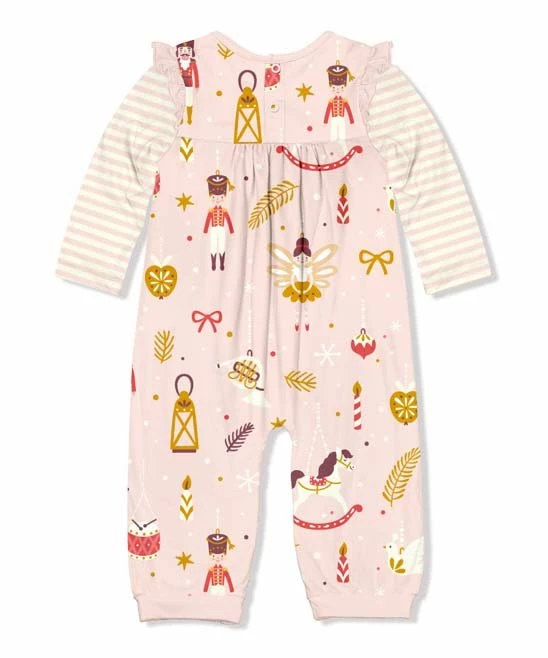 Outlet β¨ Little Millie Light Pink Ornamental π Christmas Ruffle-Trim Playsuit - Infant For Kids β€οΈ 3 Outlet β¨ Little Millie Light Pink Ornamental π Christmas Ruffle-Trim Playsuit - Infant For Kids β€οΈ - Image 3