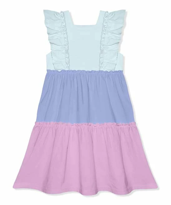 Cheapest π Simply Millie By Millie Loves Lily Ice Blue & Lilac Color Block Ruffle Tiered A-Line π Dress - Infant, Toddler & π§ Girls For Kids π₯° 2 Cheapest π Simply Millie By Millie Loves Lily Ice Blue & Lilac Color Block Ruffle Tiered A-Line π Dress - Infant, Toddler & π§ Girls For Kids π₯° - Image 2