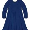 Best Sale ⭐ Simply Millie By Millie Loves Lily Navy Ruffle Tiered Long-Sleeve A-Line 👗 Dress - Infant & Toddler For Kids 😀