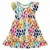 Discount 🎉 Millie Loves Lily Wheat Rainbow Leopard Angel-Sleeve 👗 Dress - Infant, Toddler & 👧 Girls For Kids 🌟