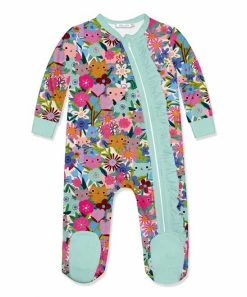 Wholesale ✔️ Little Millie Mint Kitten Floral Ruffle-Trim Footie - Infant For Baby & Maternity ✔️