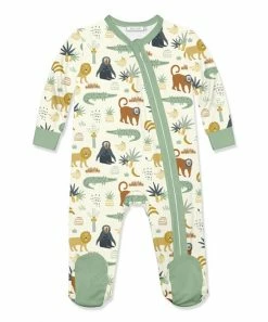 Best reviews of ❤️ Little Millie Cream & Sage Banana Safari Footie - Infant For Baby & Maternity 🎁