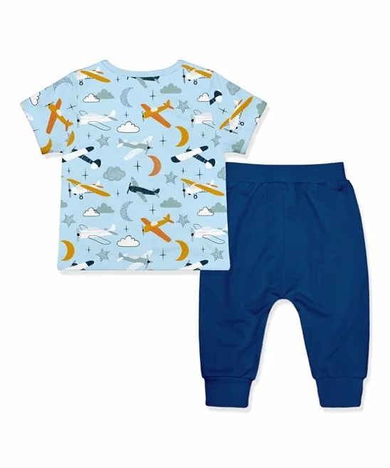 Cheapest π Little Millie Blue Airplanes Clouds Snap-Shoulder Tee & Navy Joggers - Infant For Baby & Maternity π― 3 Cheapest π Little Millie Blue Airplanes Clouds Snap-Shoulder Tee & Navy Joggers - Infant For Baby & Maternity π― - Image 3