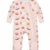 Cheap ⌛ Little Millie Pink Multicolor 'Boo' 🧛 Halloween Ruffle-Trim Footie - Infant For Baby & Maternity 🔔