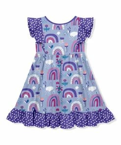 Flash Sale π Millie+ By Millie Loves Lily Periwinkle Spring Rainbow Ruffle-Accent Angel-Sleeve π Dress - π§ Girls For Kids β 5 Flash Sale π Millie+ By Millie Loves Lily Periwinkle Spring Rainbow Ruffle-Accent Angel-Sleeve π Dress - π§ Girls For Kids β -Little Millie-shop zu107798147 alt 2 tm1661864954