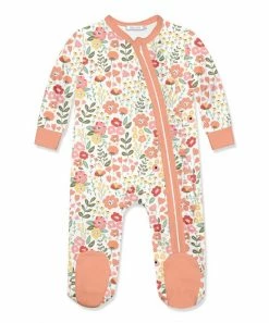 Cheap β¨ Little Millie White & Pink Femme Floral Ruffle-Trim Footie - Infant For Baby & Maternity β