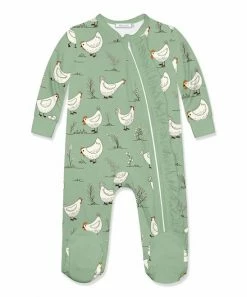Brand new 🔥 Little Millie Sage Happy Hens Ruffle-Trim Footie - Infant For Baby & Maternity ✨