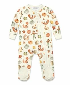 Best Pirce 😉 Little Millie Cream Multicolor Scare Crow & Friends Footie - Infant For Baby & Maternity 🥰