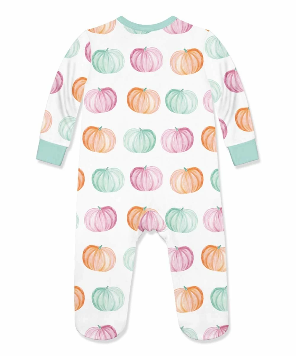 Best Pirce β¨ Little Millie White Multicolor Pastel Pumpkins Ruffle-Trim Footie - Infant For Baby & Maternity π 3 Best Pirce β¨ Little Millie White Multicolor Pastel Pumpkins Ruffle-Trim Footie - Infant For Baby & Maternity π - Image 3