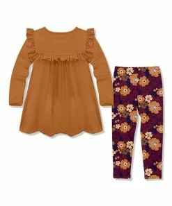New π₯° Millie Loves Lily Rust Ruffle-Accent Long-Sleeve Top & Plum Cinnamon Floral Leggings - Toddler & π§ Girls For Kids β 5 New π₯° Millie Loves Lily Rust Ruffle-Accent Long-Sleeve Top & Plum Cinnamon Floral Leggings - Toddler & π§ Girls For Kids β -Little Millie-shop zu107806591 alt 2 tm1661864954