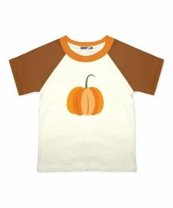 Coupon ⌛ Millie & Maxx Cream & Brown Pumpkin Short-Sleeve Raglan Tee - Toddler For Kids ⌛